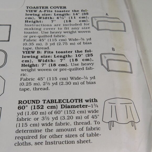 Kwik Sew 2284 Clothing Sewing Pattern NEW UNOPENED Chef Hat, Oven Mitt, etc. - Picture 6 of 6